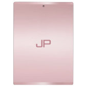 Mit Monogramm Rose Gold Template Personalisiert Kl Klemmbrett (Rückseite)