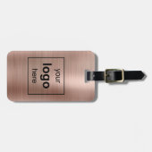 Mit Monogramm Rose mit benutzerdefinierten Logos Gepäckanhänger (Vorderseite horizontal)