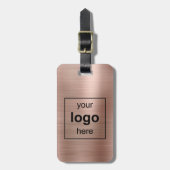 Mit Monogramm Rose mit benutzerdefinierten Logos Gepäckanhänger (Vorderseite vertikal)