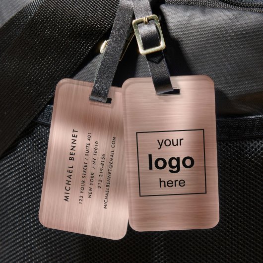 Mit Monogramm Rose mit benutzerdefinierten Logos Gepäckanhänger