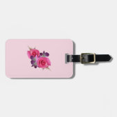 Mit Monogramm Rosen-Orchideen-Gepäck-Umbau Gepäckanhänger (Vorderseite horizontal)