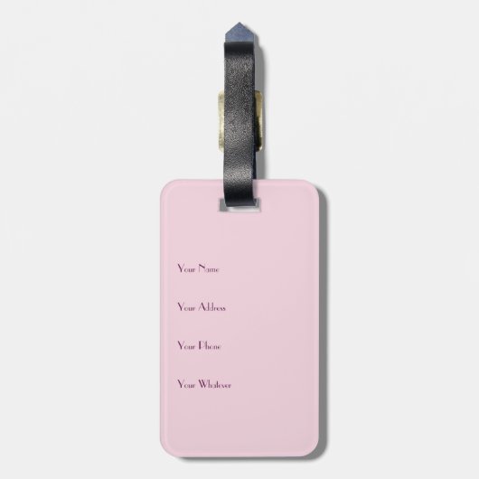 Mit Monogramm Rosen-Orchideen-Gepäck-Umbau Gepäckanhänger (Rückseite vertikal)