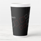 Mit Monogramm Rot, Schwarz-weiß Milchtasse (Vorderseite)