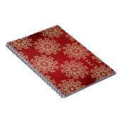 Mit Monogramm Rot-und Goldnotizbuch-Zeitschrift Notizblock (Rechte Seite)