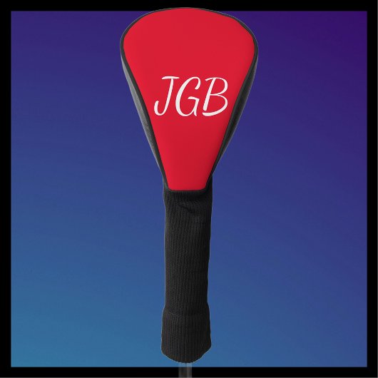 Mit Monogramm, rot und weiß oder Farbe auswählen Golf Headcover