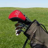 Mit Monogramm, rot und weiß oder Farbe auswählen Golf Headcover (In SItu)