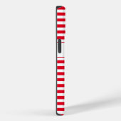 Mit Monogramm Rot/Weiße Streifen Case-Mate iPhone Hülle (Rückseite / Rechts)