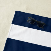 Mit Monogramm roter Anker auf Marinestreifen Strandtuch (Beispiel)