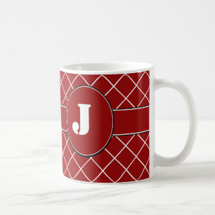 Mit Monogramm roter Diamant Kaffeetasse