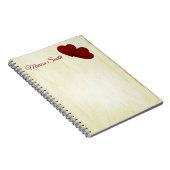 Mit Monogramm Rotes Herz Notizblock (Rechte Seite)