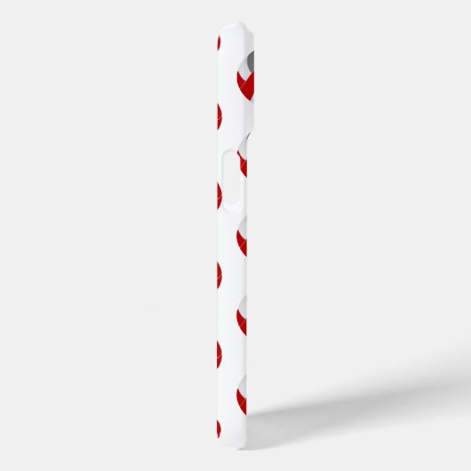 mit Monogramm rotes Volleyballmuster Case-Mate iPhone Hülle (Rückseite / Rechts)