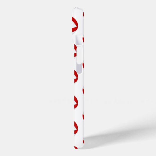 mit Monogramm rotes Volleyballmuster Case-Mate iPhone Hülle (Rückseite / Links)