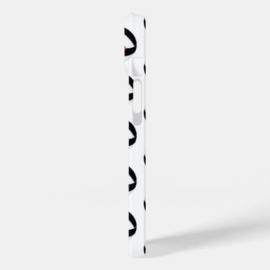 mit Monogramm, rotes Volleyballmuster Case-Mate iPhone Hülle (Rückseite / Links)