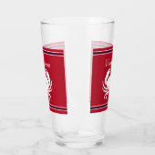 Mit Monogramm Rotes Weißes Krebserglas Glas (Links)