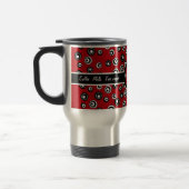 Mit Monogramm rotes weißes und schwarzes Reisebecher (Links)