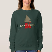 Mit Monogramm Rotgoldbaum Sweatshirt (Vorderseite)