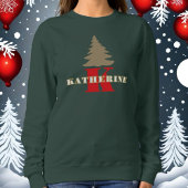Mit Monogramm Rotgoldbaum Sweatshirt