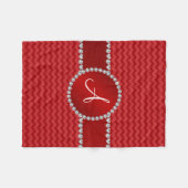 Mit Monogramm Rotkehlchen Fleecedecke (Vorderseite (Horizontal))