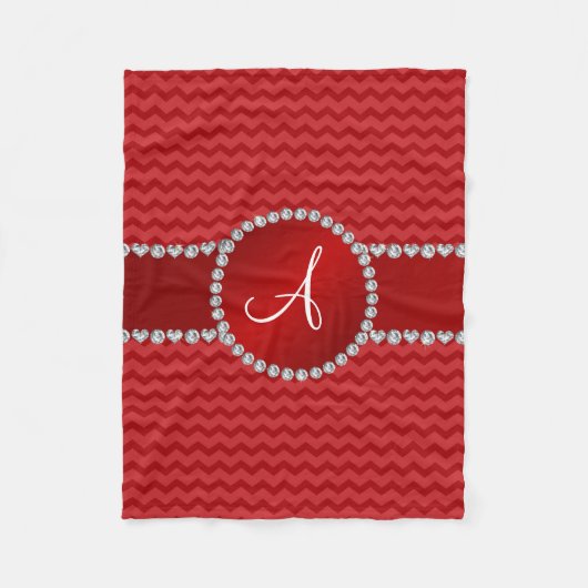 Mit Monogramm Rotkehlchen Fleecedecke (Vorderseite)