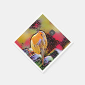 Mit Monogramm Rotkehlvogel Serviette (Ecke)