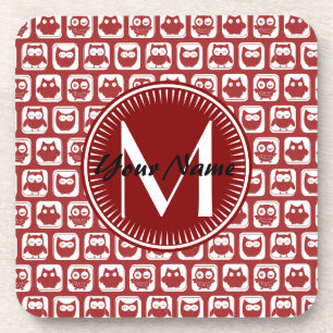 Mit Monogramm Rotweine, Personalisierter Name Getränkeuntersetzer