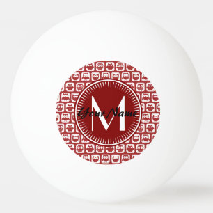 Mit Monogramm Rotweine, Personalisierter Name Tischtennisball