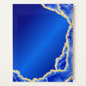 Mit Monogramm Royal Blue Agate 2023 2024 Elegant Planer (Rückseite)