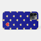 Mit Monogramm Royal Blue Gold Hörer auf Solid Colo Case-Mate iPhone Hülle (Rückseite (Horizontal))