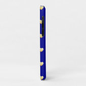 Mit Monogramm Royal Blue Gold Hörer auf Solid Colo Case-Mate iPhone Hülle (Hinten/Links)