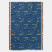 Mit Monogramm royblau-goldener Anfangsbuchstabe Decke (Vorderseite Vertikal)