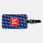 Mit Monogramm RS Lobstblau Gepäckanhänger (Vorderseite horizontal)