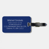 Mit Monogramm RS Lobstblau Gepäckanhänger (Rückseite horizontal)