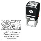 Mit Monogramm Rücksendeadresse an der Ostküste Permastempel (Beispiel)