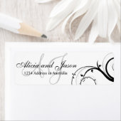 Mit Monogramm Rücksendeadresse für Hochzeiten (Insitu)