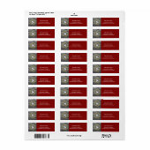 Mit Monogramm Rücksendeadresse für Rustikal (Vorne)