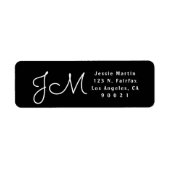 Mit Monogramm Rücksendeadresse für Schwarzweiß-Skr (Vorne)