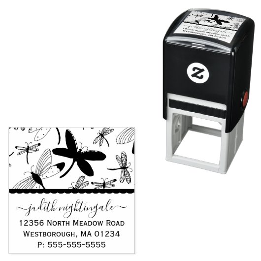 Mit Monogramm Rücksendeadresse Permastempel (Beispiel)