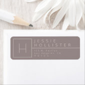 Mit Monogramm Rücksendeadresse von Dusty Gray/Silv (Insitu)
