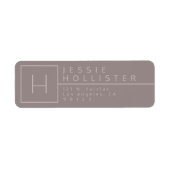 Mit Monogramm Rücksendeadresse von Dusty Gray/Silv (Vorne)