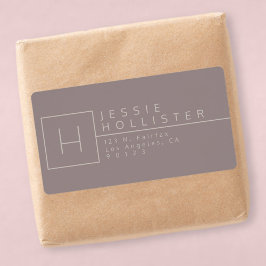 Mit Monogramm Rücksendeadresse von Dusty Gray/Silv