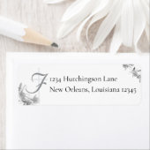 Mit Monogramm Rücksendeadresse zur Hochzeit der Ho (Insitu)