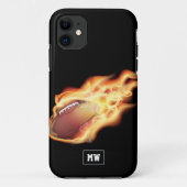 Mit Monogramm Rugby Case-Mate iPhone Case (Rückseite)