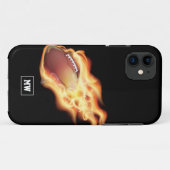 Mit Monogramm Rugby Case-Mate iPhone Case (Rückseite (Horizontal))