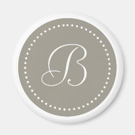 Mit Monogramm runde Aluminiumbördelkappe Magnet