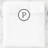 Mit Monogramm Runder Aufkleber (Tasche)
