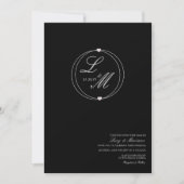 Mit Monogramm Rundschreiben-Hochzeit Einladung (Vorderseite)