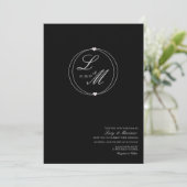 Mit Monogramm Rundschreiben-Hochzeit Einladung (Stehend Vorderseite)