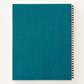 Mit Monogramm rustikale Blue Linen Script Rezept Notizblock (Rückseite)