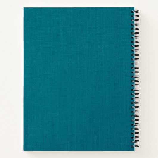 Mit Monogramm rustikale Blue Linen Script Rezept Notizblock (Rückseite)