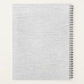 Mit Monogramm Rustikale Gray Linen Elegantes Skrip Planer (Rückseite)